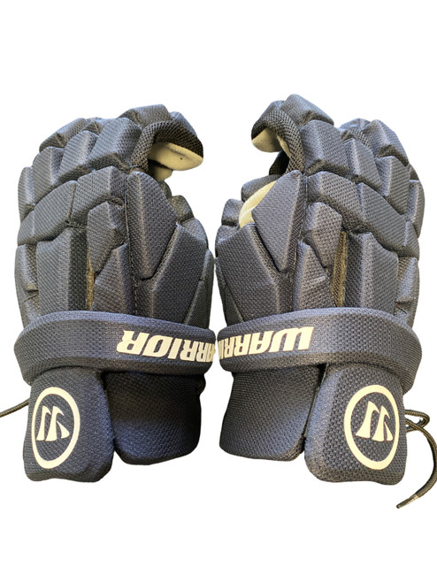 Vist Large View of Product Image Which is Used Warrior WARRIOR Lacrosse Gloves Junior Navy Blue XL