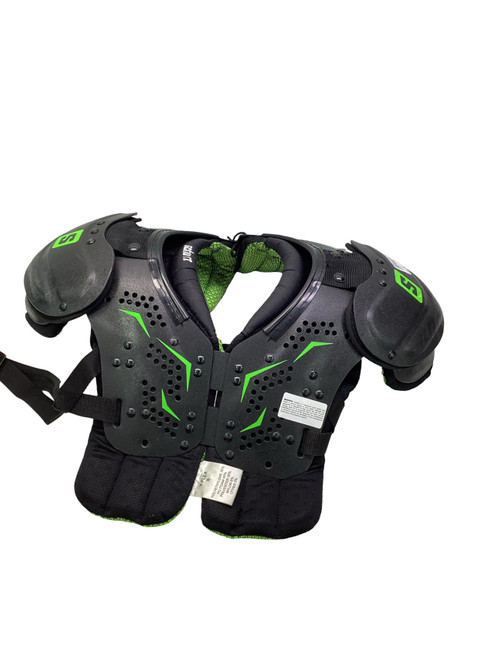 Vist Large View of Product Image Which is Used Schutt Y-FLEX FB Shoulder Pads Black SM