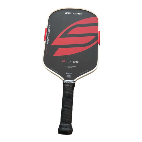 Vist Large View of Product Image Which is Used Selkirk BOOMSTIK Pickleball Racquet Black