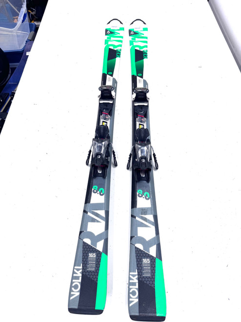 Vist Large View of Product Image Which is Used Volkl 8.0 Mens DH Ski/Binding Green 165 cm