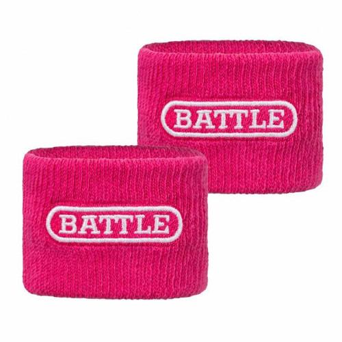 Vist Large View of Product Image Which is New Football Wristbands Pink with Black logo