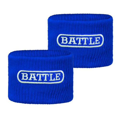 Vist Large View of Product Image Which is New Football Wristbands Royal Blue with White logo