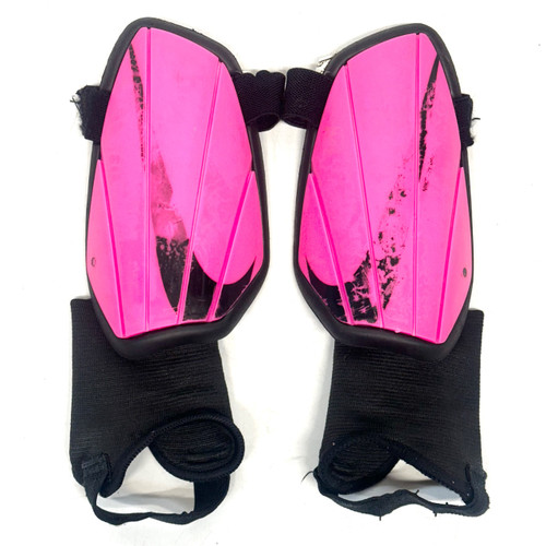 Vist Large View of Product Image Which is Used Nike Soccer Shin Guards Junior Neon Pink LG