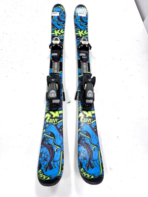 Vist Large View of Product Image Which is Used K2 JUVY Boys DH Ski/Binding Royal Blue 119 cm