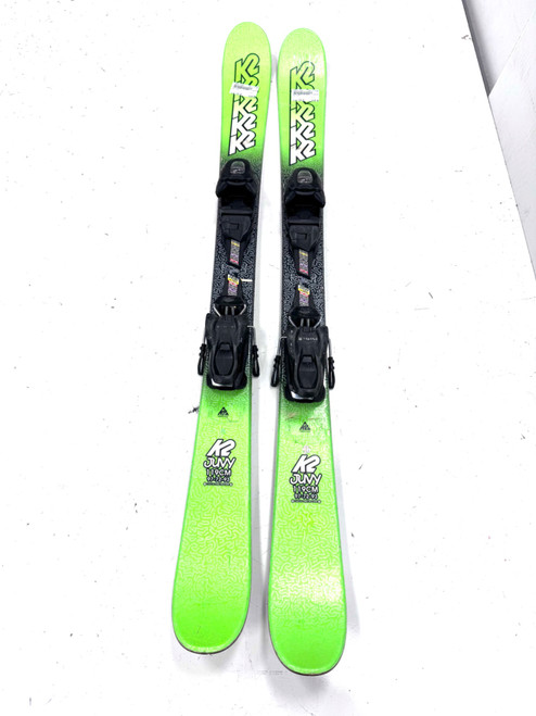 Vist Large View of Product Image Which is Used K2 JUVY Boys DH Ski/Binding Green 119 cm