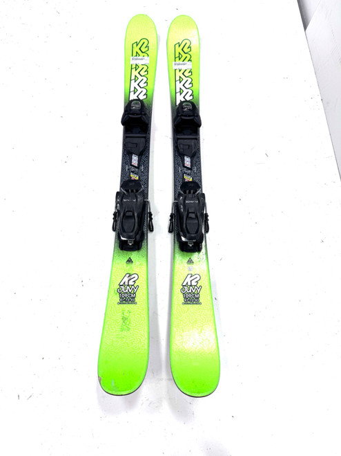 Vist Large View of Product Image Which is Used K2 JUVY Boys DH Ski/Binding Green 109 cm