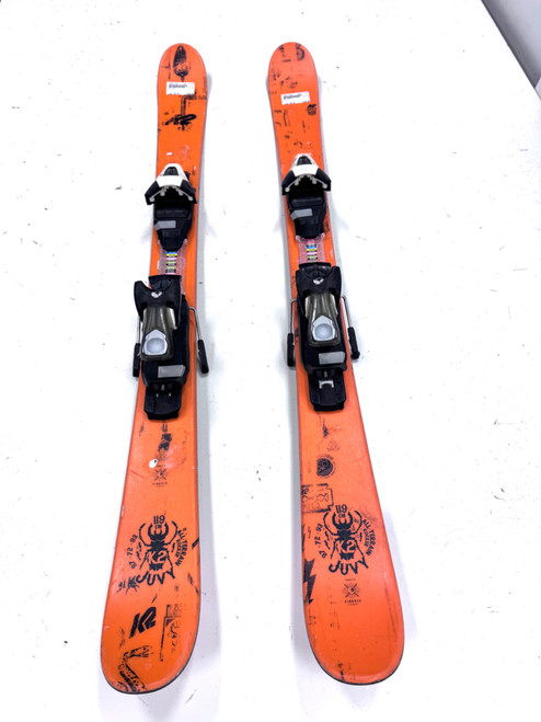 Vist Large View of Product Image Which is Used K2 JUVY Boys DH Ski/Binding Orange 119 cm