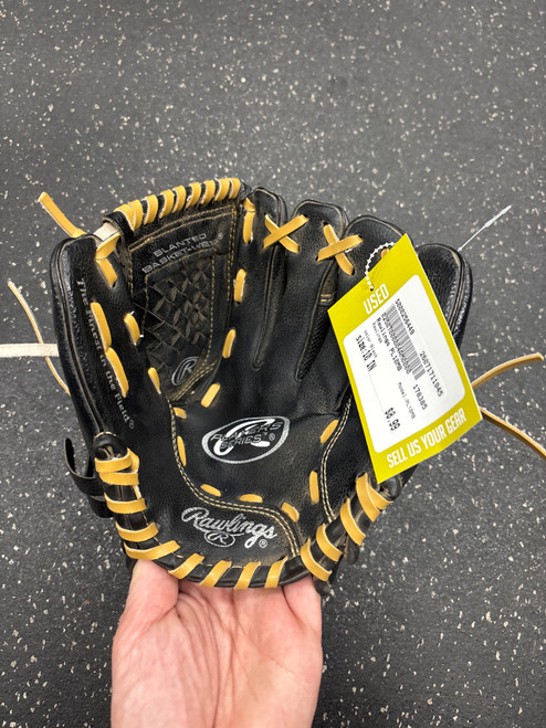 Vist Large View of Product Image Which is Used Rawlings PL10MB BB/SB Glove RH Throw Black 10"