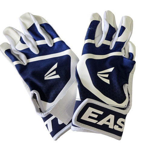 Vist Large View of Product Image Which is Used Easton ADULT BATTING GLOVES BB/SB Batting Gloves Navy Blue XL