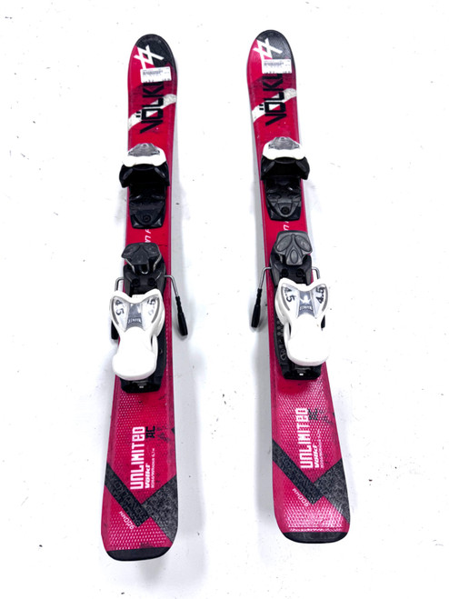 Vist Large View of Product Image Which is Used Volkl UNLIMITED AC Boys DH Ski/Binding Red 90 cm