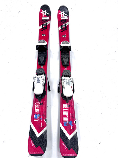 Vist Large View of Product Image Which is Used Volkl UNLIMITED AC Boys DH Ski/Binding Red 110 cm