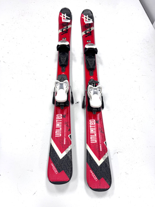 Vist Large View of Product Image Which is Used Volkl UNLIMITED AC Boys DH Ski/Binding Red 120 cm