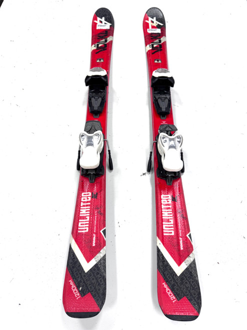 Vist Large View of Product Image Which is Used Volkl UNLIMITED AC Boys DH Ski/Binding Red 120 cm