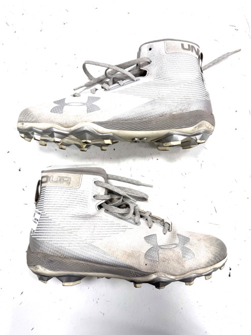 Vist Large View of Product Image Which is Used Under Armour Adult FB Cleats White Senior 9.5