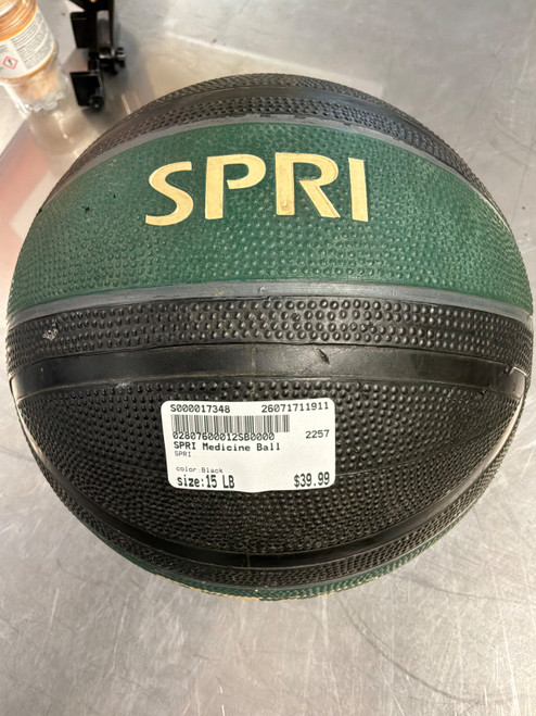 Vist Large View of Product Image Which is Used SPRI Medicine Ball Black 15 lb