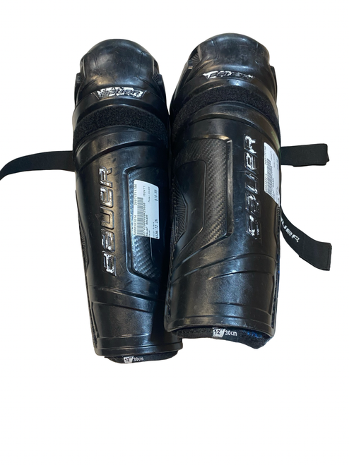 Vist Large View of Product Image Which is Used Bauer BAUER Senior Shin Guards Black 12"