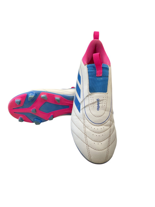 Vist Large View of Product Image Which is Used Adidas Soccer Cleats White Senior 5