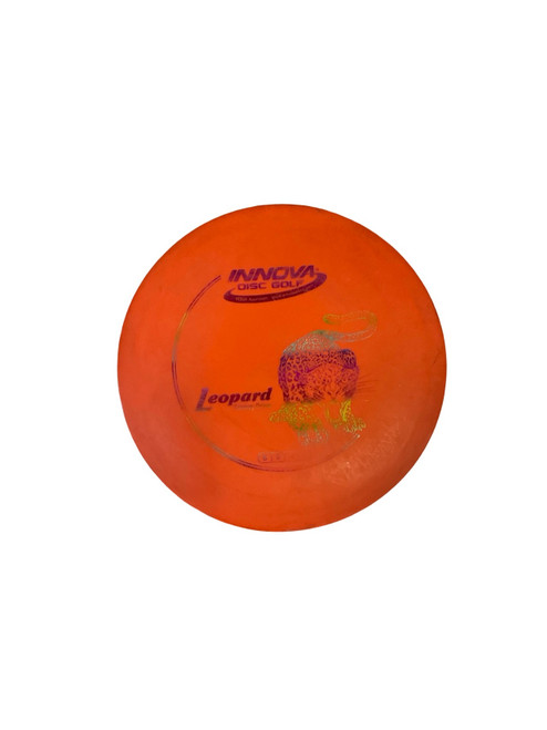 Vist Large View of Product Image Which is Used Innova DX LEOPARD Disc Golf Driver Orange 150g