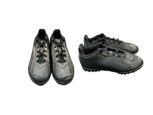 Vist Large View of Product Image Which is Used Adidas Soccer Indoor Shoes Black Youth 12.5