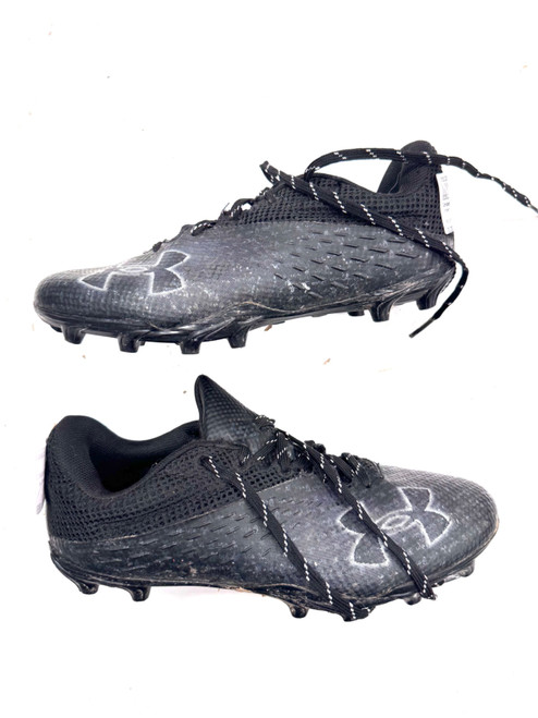 Vist Large View of Product Image Which is Used Under Armour Jr FB Cleats Black Junior 04