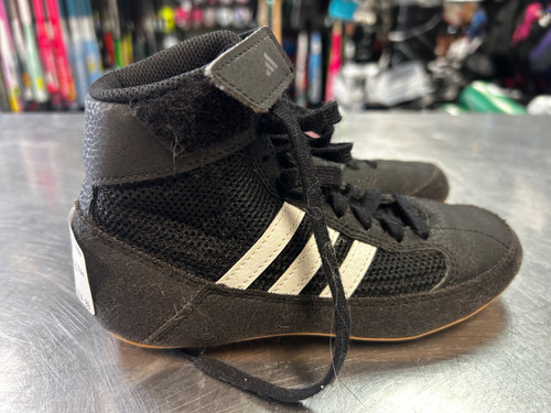 Vist Large View of Product Image Which is Used Adidas Wrestling Shoes Black Youth 13.0