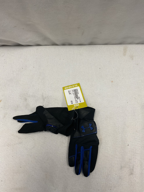 Vist Large View of Product Image Which is Used Under Armour BB/SB Batting Gloves Black SM