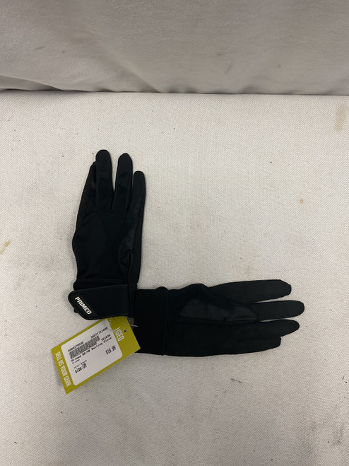 Vist Large View of Product Image Which is Used Primed BB/SB Batting Gloves Black SM