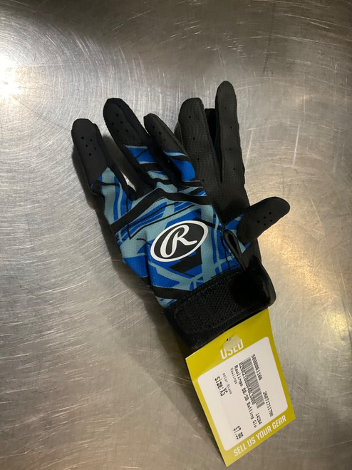 Vist Large View of Product Image Which is Used Rawlings BB/SB Batting Gloves Black XS