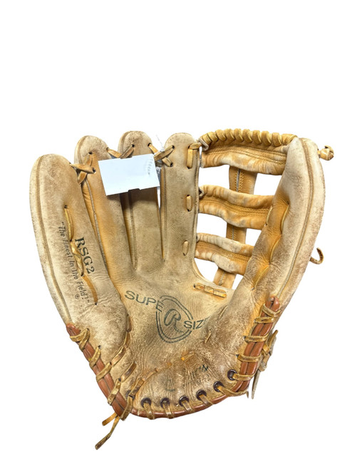 Vist Large View of Product Image Which is Used Rawlings SUPER SIZE BB/SB Glove LH Throw Brown 13"