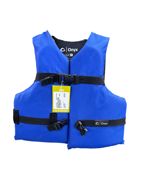 Vist Large View of Product Image Which is Used Onyx Youth Personal Flotation Device Royal Blue