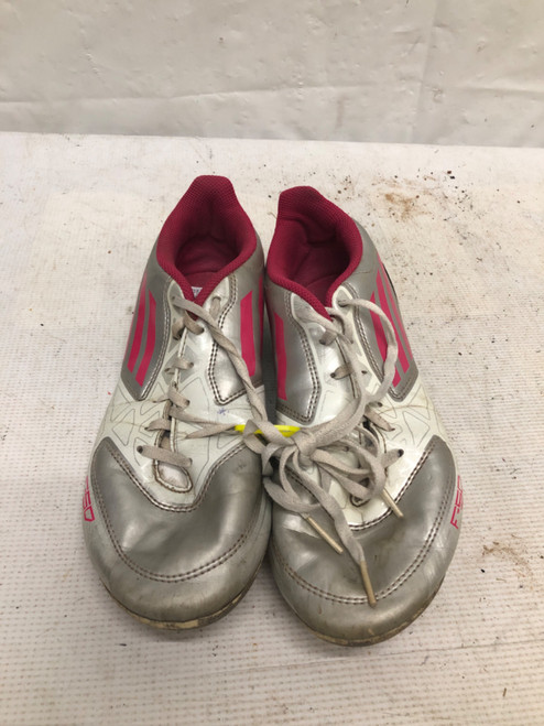 Vist Large View of Product Image Which is Used Adidas Soccer Cleats White Youth 07.0