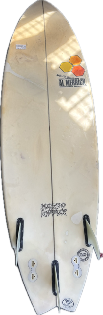 Vist Large View of Product Image Which is Used Al Merrick WEIRDO RIPPER Surfboard White 5Ft 11In
