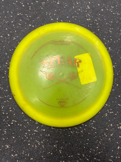 Vist Large View of Product Image Which is Used Gateway DIAMOND SPEAR Disc Golf Driver Yellow