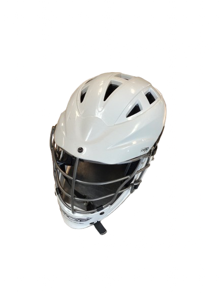 Vist Large View of Product Image Which is Used Cascade CSR Lacrosse Helmet White SM