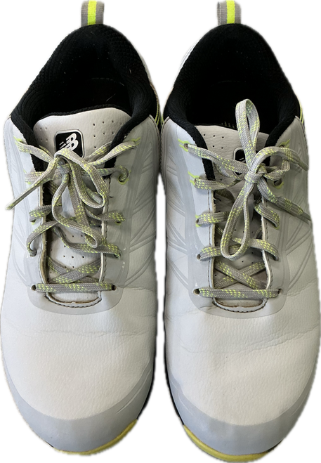 Vist Large View of Product Image Which is Used New Balance Mens Golf Shoes White/Black/Yellow Senior 10