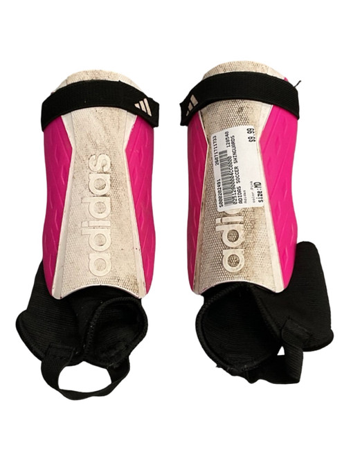 Vist Large View of Product Image Which is Used Adidas Soccer Shin Guards Junior Pink MD