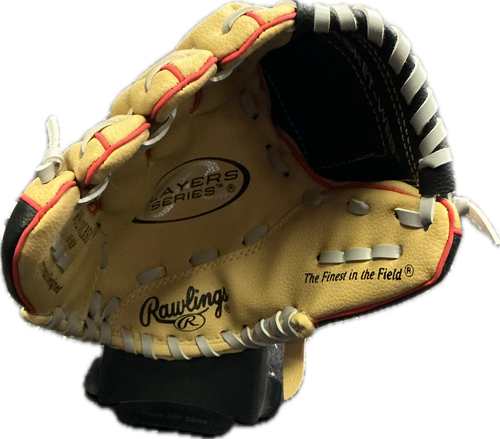 Vist Large View of Product Image Which is Used Rawlings WPL10CBSG BB/SB Glove T-ball Vegas Gold 10"