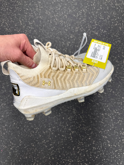 Vist Large View of Product Image Which is Used Under Armour HARPER 9 PRO TPU BB/SB Cleats White Senior 8