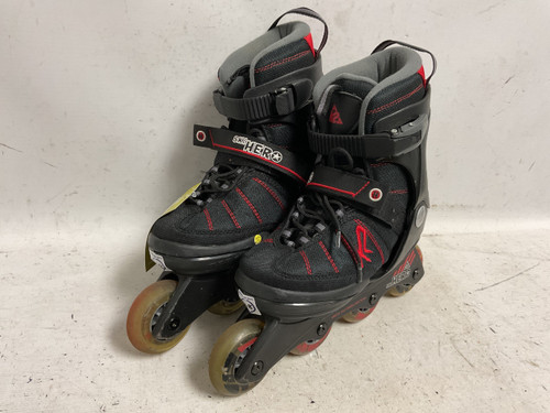 Vist Large View of Product Image Which is Used K2 SK8 HERO JR Senior Rec Fitness Skates Black Adjustable