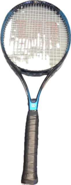 Vist Large View of Product Image Which is Used Wilson MATRIX COMP Adult Tennis Racquet Teal 4 1/2"