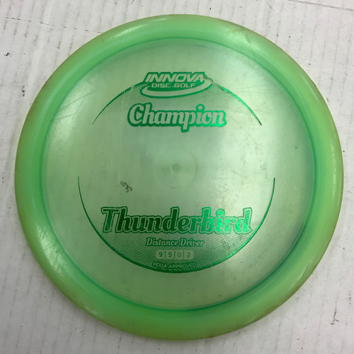 Vist Large View of Product Image Which is Used Innova CHAMPION THUNDERBIRD Disc Golf Driver Green 175g