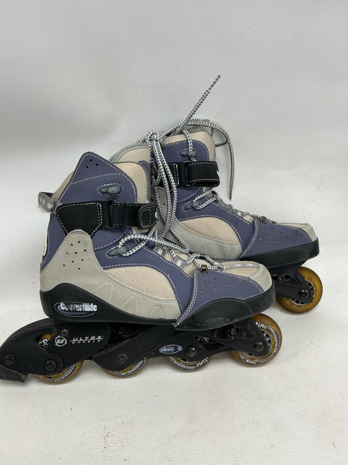 Vist Large View of Product Image Which is Used Ultra Wheels CONVERTIBLE Senior Roller Quad Skates Grey Adjustable