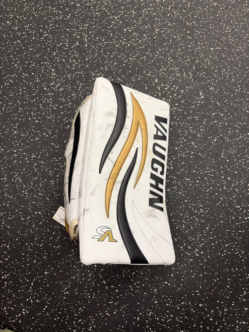 Vist Large View of Product Image Which is Used Vaughn V5 7990 Senior Goalie Blocker White