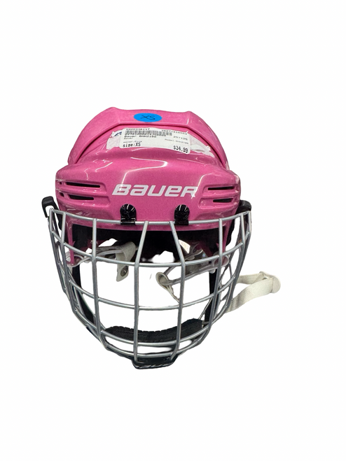 Vist Large View of Product Image Which is Used Bauer BHH2100 Helmet Cage Combo Pink XS