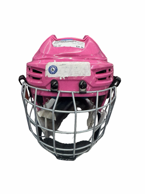 Vist Large View of Product Image Which is Used Bauer PRODIGY Helmet Cage Combo Pink XS