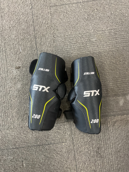 Vist Large View of Product Image Which is Used STX STALLION 200 Lacrosse Arm Pads/Guards Black SM