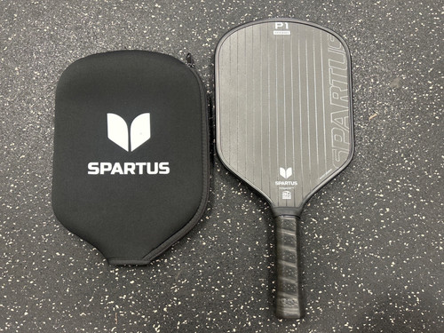 Vist Large View of Product Image Which is Used PERMAGRIT SPARTUS Pickleball Racquet Black