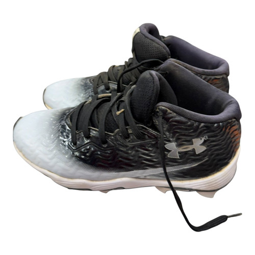 Vist Large View of Product Image Which is Used Under Armour SPOTLIGHT HAMMER MC Jr FB Cleats Black Junior 04.5