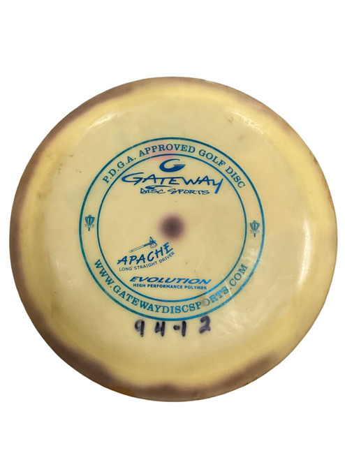 Vist Large View of Product Image Which is Used Gateway APACHE EVOLUTION Disc Golf Driver Yellow 180g
