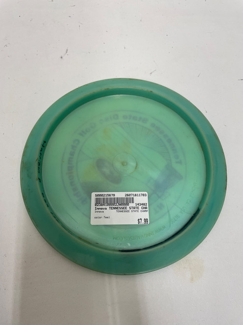 Vist Large View of Product Image Which is Used Innova TENNESSEE STATE CHAMP Disc Golf Mid Range Teal